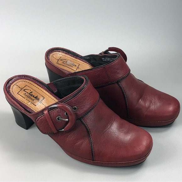Clarks Women’s Artisan Clog Leather Heel Mule Size 9.5M - Picture 4 of 15